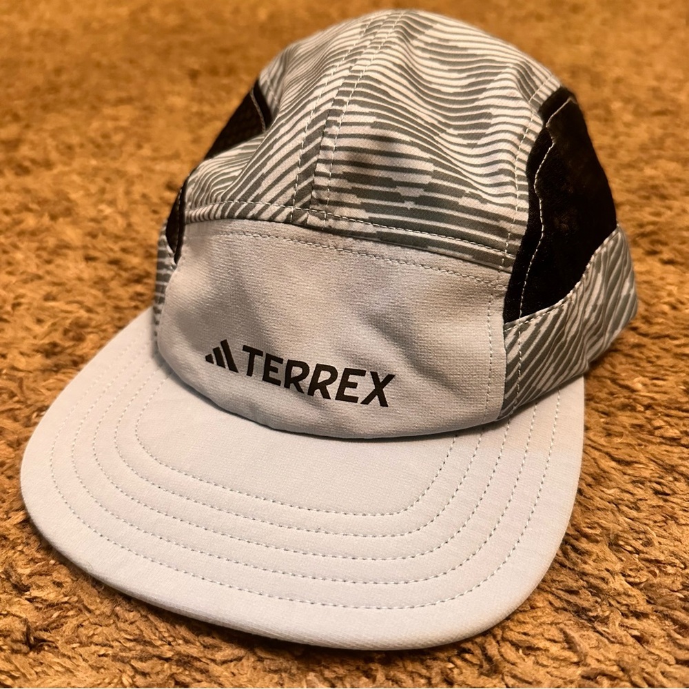 adidas Terrex Light Gray and Black Five-Panel Cap
